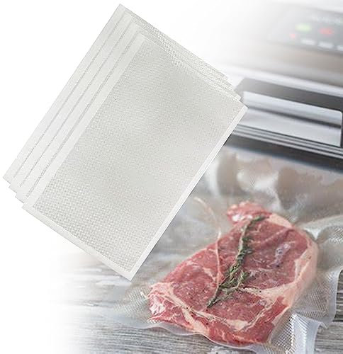 Profi Folienbeutel 100 Beutel 20 x 30cm, Vakuumbeutel für Vakuumierer und Lebensmittel Vakuumiergerät, BPA-frei, Eingeprägte Luftrillen, Wiederverwendbar Reißfest
