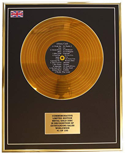 Johnny Cash – I Walk The Line Metall-Schallplatte, Commemorative LTD Edition