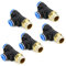 Vogueing Tool Lot de 5 raccords de tuyau d'air pneumatique de type T à 3 voies - Diamètre extérieur de 8 mm - Filetage de 9,5 mm - Raccord rapide pneumatique - Bleu