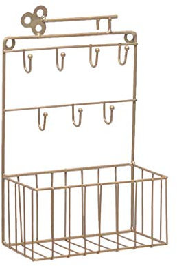 Faguo an der Wand montierter Post- und Schlüsselhalter 7 Hook Rack Organizer Taschen- und Briefsortierer für das Home Office-Dekor der Eingangsküche