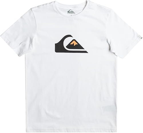 Quiksilver Young Mens Comp Logo T-Shirt, Bright White001, L EU