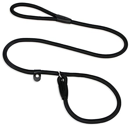 Dog Slip Leads Leash, 4.5FT Durable Puppy Rope Leashes Collar Nylon Dog Training Walking Lead Leashes for Small Medium Dogs (Black)