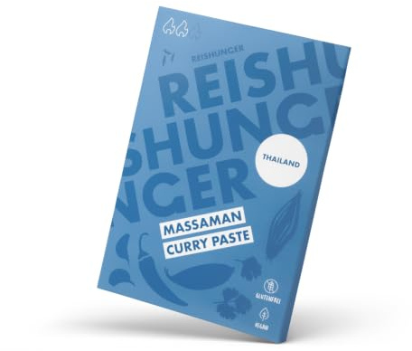 REISHUNGER Thai Curry Paste, Massaman, 5x50g - Nach Original Thailändischer Rezeptur - Vegan, Glutenfrei & Ohne Zusatzstoffe