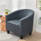 FANSU Sesselschoner Sesselbezug Sofabezug, Einfarbig Tub Chairs Sesselhussen mit Armlehne, Sesselüberwurf für Clubsessel Loungesessel Cocktailsessel (Anthrazit)
