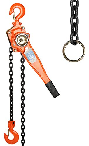 Nisorpa 1-1/2Ton Kettenblock Hebel Hebel Hebel 6M 3306Lbs 20ft Heavy Duty manuelle Hebel Kettenzug Hebel mit Haken Ratsche Kettenblock Hebel Kommen entlang Pulley für Lagertransport Industrielle