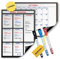 Previs Pack Magnetischer Monatsplaner + Magnetischer Wochenplaner für Kühlschrank und Schreibtisch - Organizer mit Magnet - Jorn Adaplaner, Shopping, Rutina, Studio, Arbeit