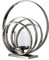 GILDE Leuchter Ringe - aus Aluminium - silberfarben - Höhe 34 cm