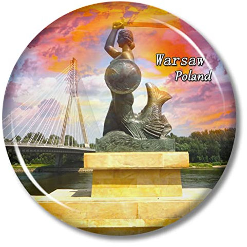 Magnet Kühlschrankaufkleber Polen Warschau 5,7 cm