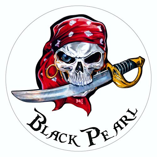 Aufkleber Black Pearl transparent Ø 120 mm