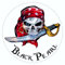 Aufkleber Black Pearl transparent Ø 120 mm