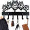 Viiluuxr SchlüSselbrett Schwarz Und 6 Haken SchlüSselhalter Ohne Bohren Wandmontage Platzsparendes Tragbares Organizer SchlüSselablage Aufbewahrung Kindergarderobe Garderobenhaken Mehrzweckhaken.