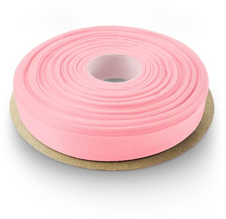 Netuno 1 x Ripsband hellrosa 12 mm x 22 m Polyester Schleifenband Geschenk Dekostoff Nähen Basteln Hochzeit Dekoration Verpacken Zierkordel