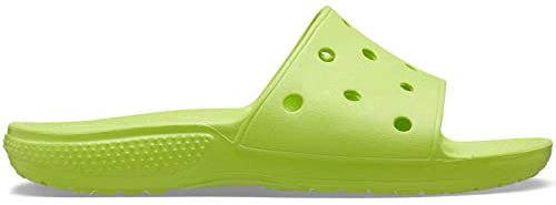 Crocs Unisex Classic Slide, Limeade, 6 UK Men/ 7 UK Women