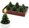 Dekohelden24 6er Set Teelicht Tannenbaum in grün, Maße je Teelicht L/B/H: 4 x 4 x 5,5 cm.