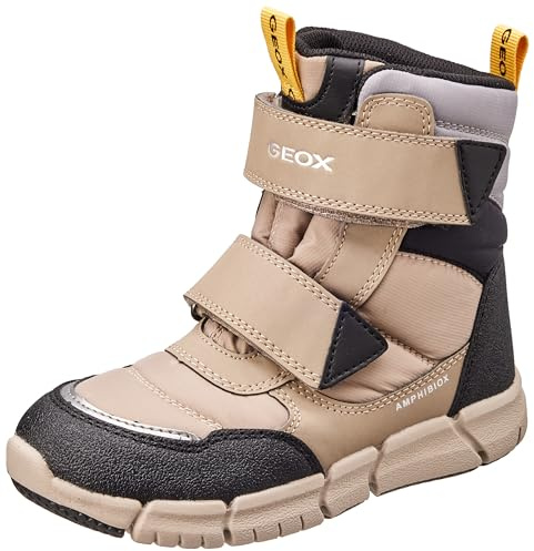 Geox J Flexyper Boy B Abx Ankle Boot, BEIGE/Black, 29 EU