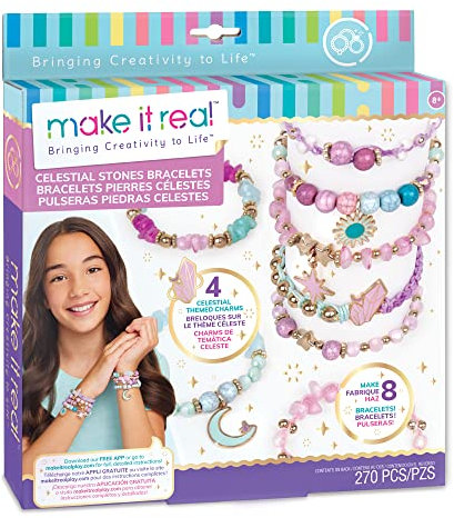 Make It Real 2901322 Mystische Armbänder, DIY Armband Set mit zauberhaften Anhängern und Perlen, Schmuck selber basteln für Kinder