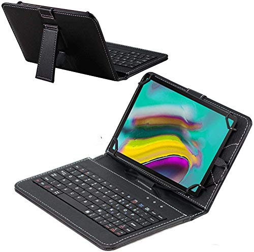 Navitech Black Keyboard Case Compatible with TOSCiDO Tablet 10 Inch 4G LTE