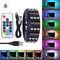 FOLGEMIR 1 Meter RGB LED Streifen dimmbar, TV LED Hintergrundbeleuchtung, 5050 RGB Strip für HDTV USB TV Beleuchtung mit 17 Tasten RF Fernbedienung, wasserdicht IP65