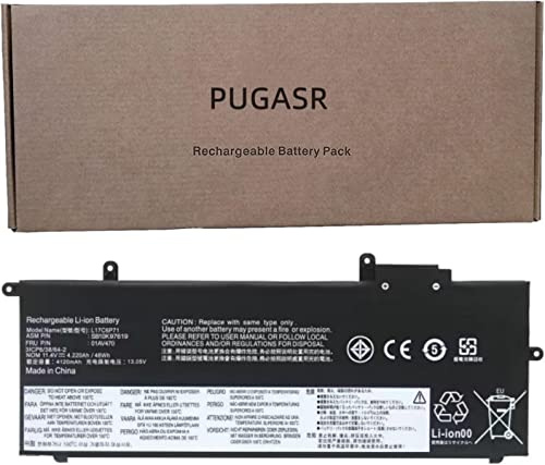 PUGASR L17C6P71 01AV470 Laptop Battery for Lenovo ThinkPad X280 A285 12.5 20MW 20MX 20KF 20KE Series SB10K97619 L17L6P71 L17C6P72 01AV471 01AV472 01AV485 L17M6P72 L17M6P71 48Wh