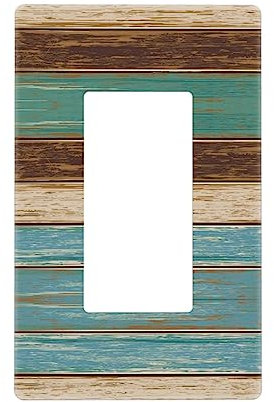 Placa decorativa de madera rústica para interruptor de luz o toma de receptáculo, para interruptor de luz, atenuador, receptáculo