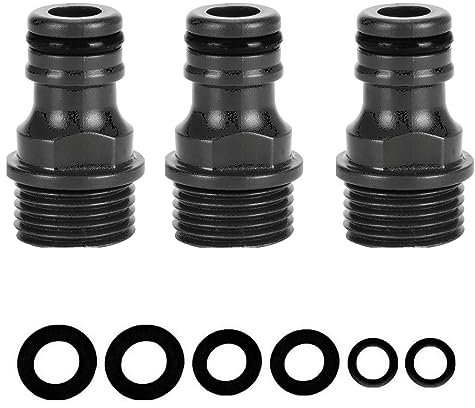 YAAVAAW 3Pack Garden Tap Connector - 1/2inch Male Threaded Tap Adapter for Hose Pipe and Outside Faucet