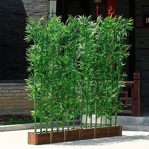 RENLXFI Künstliche Bambuspflanze, 100/150/180cm Hohe Simulation Bambus Pflanze für Schlafzimmer Wohnzimmer, Terrasse Garten, Dekoration Landschaftsbau Ornamente (Size : 50cm/19.7in-8X1.8m Pole)