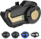 Moman Motorrad Intercom Headset, H2 Pro【1 Pack Champagner】 Motorradhelm Gegensprechanlage Wireless 5.1 Kommunikationssystem 1000M FM Radio Wasserdicht IP65, Motorrad-Intercom-Headset-Helm-Motorcycle