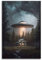 AZTU Vintage UFO Poster UFO auf Kabine, dekorative Leinwand, Familienschlafzimmer, Kunstwerk, Bild, Gemälde, 40 x 60 cm