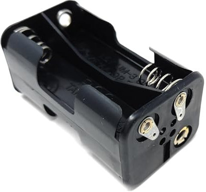 4 x AA Battery Holder Case Housing Box With Solder Lug Terminals Connector Block, Open Style Quadrate 1 Pcs.