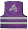 Fahrrad Downhill Mountainbiker Mountainbike Warnweste BZW. Signalweste mit reflektierendem Aufdruck - Größe L/XL, Lila