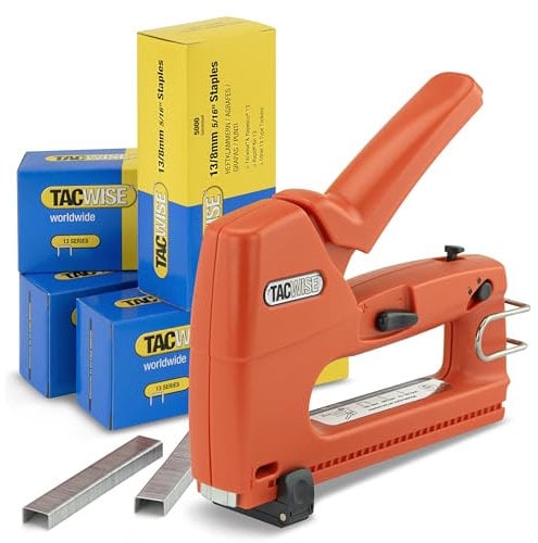 Tacwise 1789 Z3-13L Grapadora/Clavadora Liviana con 20.000 Grapas Tipo 13/8mm, Utiliza Grapas Tipo 13 y Clavos Tipo 18G