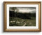 HUARCEY Leinwand Bilder mit Gold Rahmen, Vintage Wandbilder, Klassisch Wand Deko Wohnzimmer Schlafzimmer Badezimmer Küche, Bauernhaus Zimmer Deko, Retro Landschaft Painting, 33x40cm, klein
