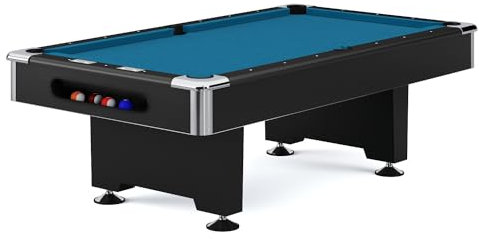 Automaten Hoffmann Billardtisch Club Pro III | Schieferplatte, Nivellierfüße, K-55 Bandenprofil | Für Verein u. Indoor | Naturkautschuk Banden, einfache Tuchbespannung