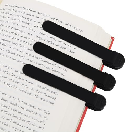 3 x automatische Silikon-Lesezeichen, ästhetische Lesezeichen für Buchliebhaber, Lehrer, Frauen, Männer, Kinder, Buchseitenhalter, Clip, Lesezeichen, Lesezubehör, Geschenke