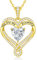 Halskette Damen Silber 925 Kette Damen Moissanite, 2 Karat Moissanite Kette Doppel Herz VVS1 Reinheit D Farbe, Frauen Schmuck Geburtstags Geschenk für Weihnachten Valentinstag Muttertags (2 Karat 14K)