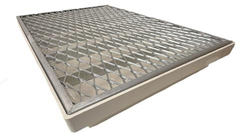 Xanie Streckmetallrost 75x50x7cm mit Bodenwanne Gitterrost Maschenrost Fußabtreter
