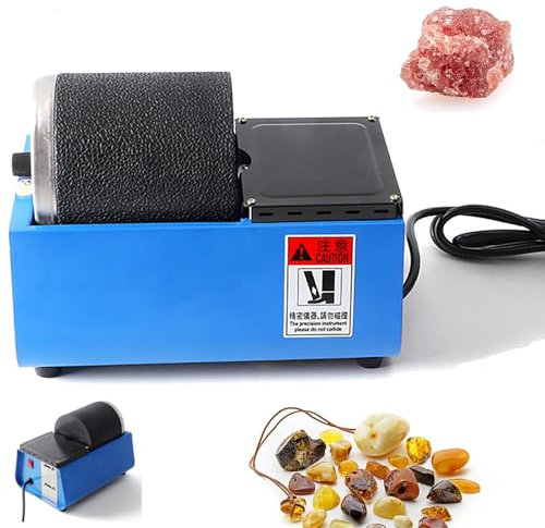 Burattatrice elettrica per pietre preziose, lucidatrice per pietre preziose con cilindro in gomma a tenuta stagna, bassa rumorosità, 2700 giri/min. Macchina lucidatrice per pietre preziose per oro, ar