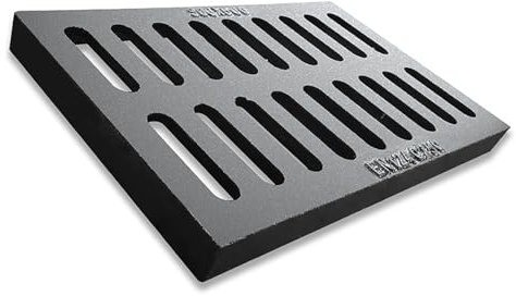 Yajuer Grille De Drainage Extérieure en Acier Galvanisé, Grilles De Drainage en Métal, Couvercle De Drainage Robuste pour Allée, Garage, Cour, Parking, Usine(50 * 25 * 3cm)