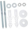 SOIMISS 1 Ensemble Vis d'installation du lavabo suspendu Visserie de fixation lavabo mural Kit de fixation pour lavabo mural vis de tête de lit rondelles pour vis en plastique Silver
