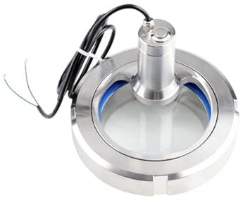 Specchio di visione dal in acciaio inossidabile 304 con finestra di osservazione in vetro saldata monoblocco con luce a specchio for la visione dall'alto del serbatoio filettata a filo(304 OD 51)