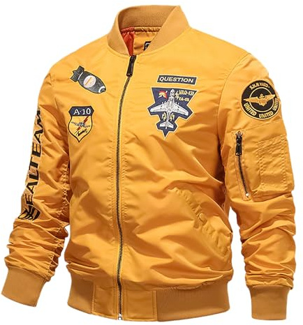 Blouson Homme Printemps Ete Léger, Veste Décontractée Homme Aviateur Coupe-Vent Transition Coupe Fines Veste Décontracté pour Hommes Blouson Moto Jacket Vestes Imperméable avec Poches Zippées