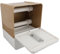 Plyisty Dispensador de Toallas de Papel Enrollable, Dispensador de Toallas de Papel Automáticas de Plástico de 1200 MAh, Soporte de Pared Compacto Sensible con Luz Nocturna para Cocina (Brown)