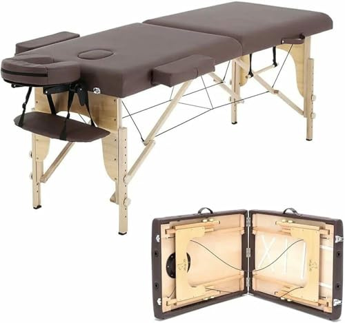 CNPRAZ 213,3 cm verstellbare Massageliege, zusammenklappbar, tragbar, für Gesichts-Spa, Lounge, Tattoo-Stuhl