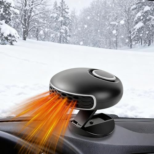 Chuankefanxing Car Heater, Portable Car Heaters for Vehicle, 12V 150W Car Heater That Plugs Into Cigarette Lighte, 2 in 1 Heating & Cooling Fast Windshield Defrost Defogger