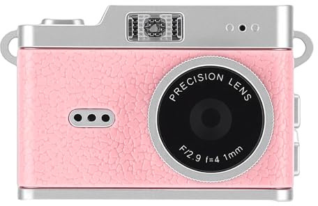 Yctze Appareil Photo Porte-clés Portable, Appareil Photo Numérique HD 1080P avec écran de 0,96 Pouces et Flash intégré, pour L'enregistrement et Vidéo et Une Utilisation (Pink)