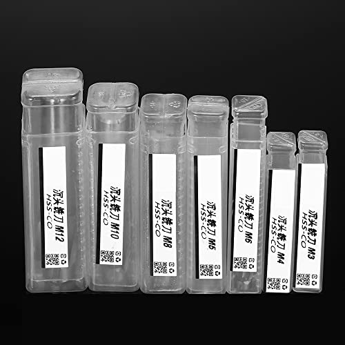 Lmrysalque 7 unids/set juego de avellanado M3-fresas de avellanado de vástago recto de 4 flautas de acero de alta calidad y alta velocidad
