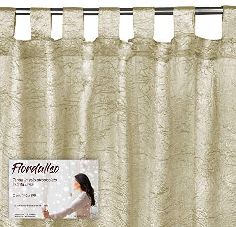 Tex family TENDA FIORDALISO in tinta unita GIALLO ORO CM. 140X290 confezionata