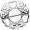 Piersando Brustwarzen Piercing Intimpiercing Nippelpiercing Brust Nippel Intim Brustwarzenpiercing Barbell mit Tribal Herz Schild Silber