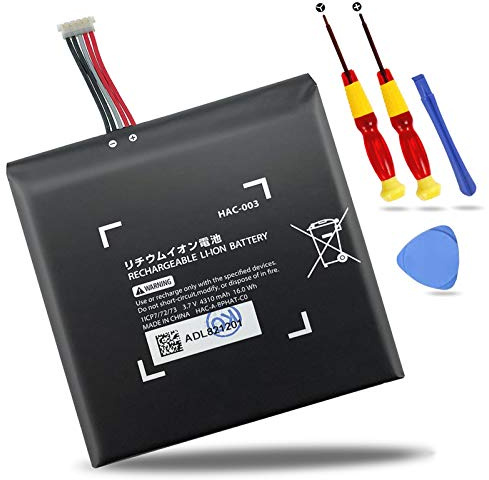 NATNO Switch Battery Replacement, HAC-003 Internal Battery Pack Replacement for Nintendo Switch Game Console HAC-001 [3.7V 4310mAh 16Wh]