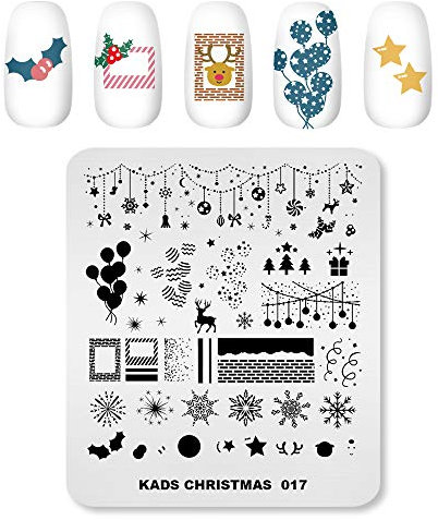 Alexnailart Professionelle Nagel Stempelplatten Weihnachten Muster Vorlagen Maniküre Schablonen Nagel Kunst Druck Werkzeuge